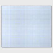 Cadeau Papier d'emballage Gingham Bleu Pastel (Plat)