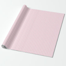 Papier d'emballage Gingham Rose Tendre