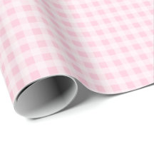Papier d'emballage Gingham Rose Tendre