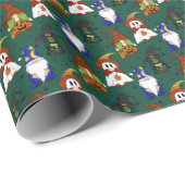 Cadeau Papier d'emballage Gnome-o-Ween (Petit) (Coin rond)