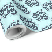 Cadeau Papier d'emballage Good Vibes (Coin rond)