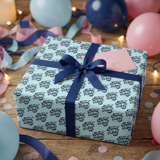 Cadeau Papier d'emballage Good Vibes
