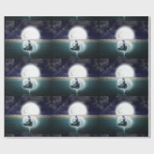 Cadeau papier d'emballage goth moon angel (Plat)