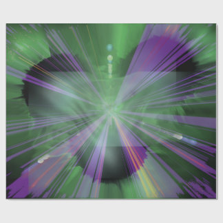 Cadeau Papier d'emballage Green Violet Mystery