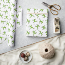 Papier d'emballage Grenouille Verte, Emballage Cad