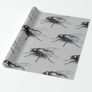 Cadeau Papier d'emballage gris broché