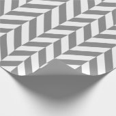 Cadeau Papier d'emballage gris et blanc moderne (Coin)