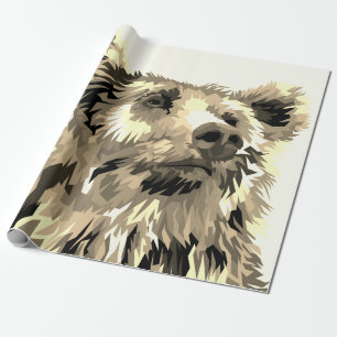 Cadeau Papier d'emballage grizzli