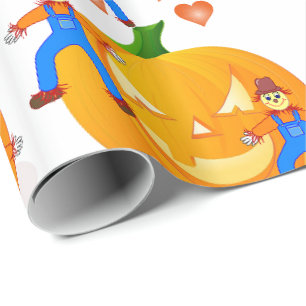 Cadeau Papier d'emballage Halloween, Citrouille