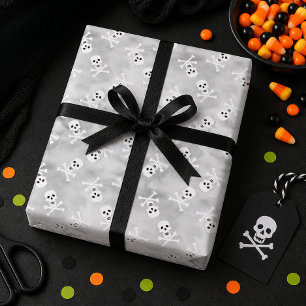Cadeau Papier d'emballage Halloween Crâne et Os