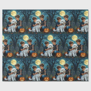 Cadeau Papier d'emballage Halloween Effrayant et Mignon