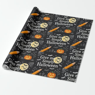 Cadeau Papier d'emballage Halloween Effrayant et Mignon