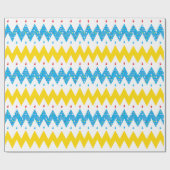 Cadeau Papier d'emballage Hanoukka "Chevron Menorah 2" (Plat)