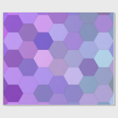 Cadeau papier d'emballage hexagone violet (Plat)