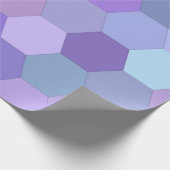 Cadeau papier d'emballage hexagone violet (Coin)