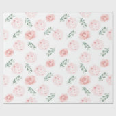 Cadeau Papier d'emballage Hydrangea rose (Plat)