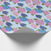 Cadeau Papier d'emballage Hydrangeas aquarelle (Coin)