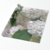 Cadeau Papier d'emballage - Hydrangée blanche (Déroulé)