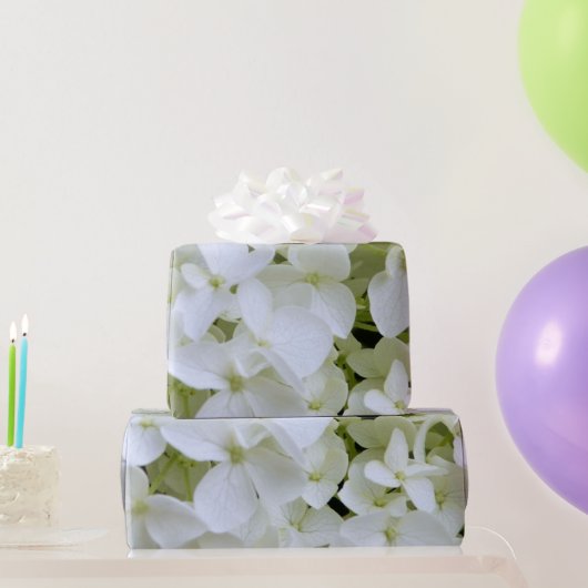 Cadeau Papier d'emballage - Hydrangée blanche (Cadeaux de fête)