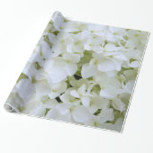 Cadeau Papier d'emballage - Hydrangée blanche (Déroulé)