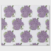 Cadeau Papier d'emballage hydrangée violet (Plat)