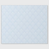 Cadeau Papier d'emballage - Icy Blue Damask (Plat)