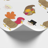 Cadeau Papier d'emballage illustré par thanksgiving (Coin)