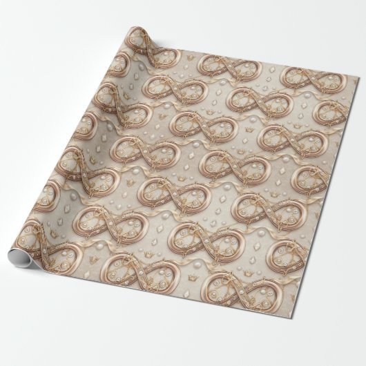 Cadeau Papier d'emballage Infinity Or (Déroulé)