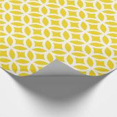 Cadeau Papier d'emballage jaune citron géométrique (Coin)