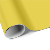 Cadeau Papier d'emballage jaune foncé solide (Coin rond)