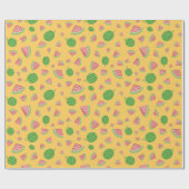 Cadeau Papier d'emballage jaune Pastèque Mignon (Plat)