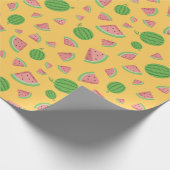 Cadeau Papier d'emballage jaune Pastèque Mignon (Coin)
