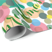 Cadeau Papier d'emballage Joyeux Noël (Coin rond)