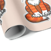 Cadeau papier d'emballage kitty de noël (Coin rond)