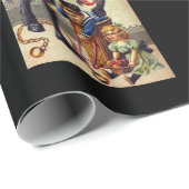 Cadeau Papier d'emballage Krampus noir (Coin rond)