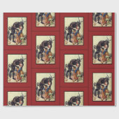 Cadeau Papier d'emballage Krampus rouge (Plat)
