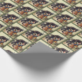 Cadeau Papier d'emballage Krampus vert Petit (Coin)