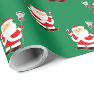Cadeau Papier d'emballage Lacrosse Père Noël