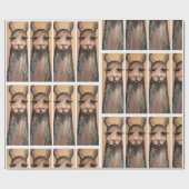 Cadeau papier d'emballage lama (Plat)