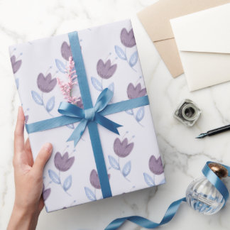 Cadeau Papier d'emballage Lilac tulipes