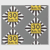 Cadeau Papier d'emballage Limite de vitesse 30 Panneau de (Plat)
