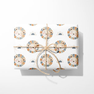 Cadeau Papier d'emballage Lion Mignon Animal Bébé