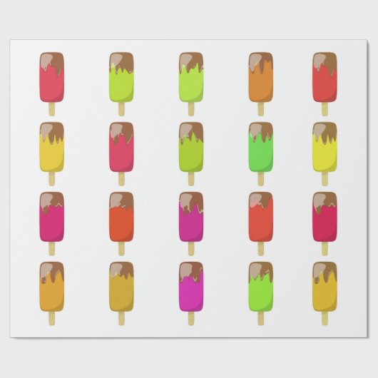 Cadeau Papier d'emballage Long Cool Summer (Plat)