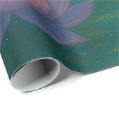 Cadeau Papier d'emballage Lotus Céleste (Coin rond)
