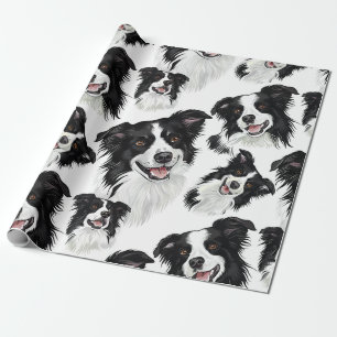 Cadeau Papier d'emballage ludique Border Collie
