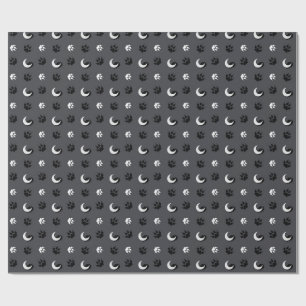 Cadeau Papier d'emballage Lune Grise Loup-Garou