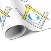 Cadeau Papier d'emballage maçonnique (grande image) (Coin rond)