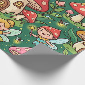 Cadeau Papier d'emballage Maison Champignon Fée (Coin)