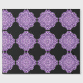 Cadeau papier d'emballage mandala violet (Plat)