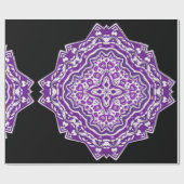 Cadeau papier d'emballage mandala violet (Plat)